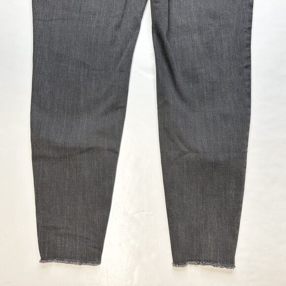 Maurices High Rise Skinny Jean Women L/12 Stretch Gray Denim Button Fly Distress - Picture 10 of 11